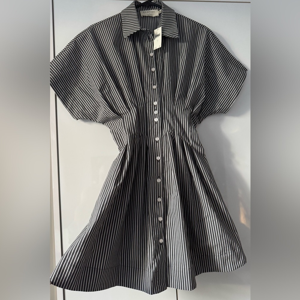 NWT Size S - The Tobie Button-Front Pleated Shirt Dress by Exquise (NWT US$178)